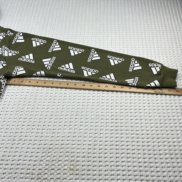 Adidas Men’s Green With White Logo Pullover Hoodie Size Medium Pre Owned - Picture 10 of 10
